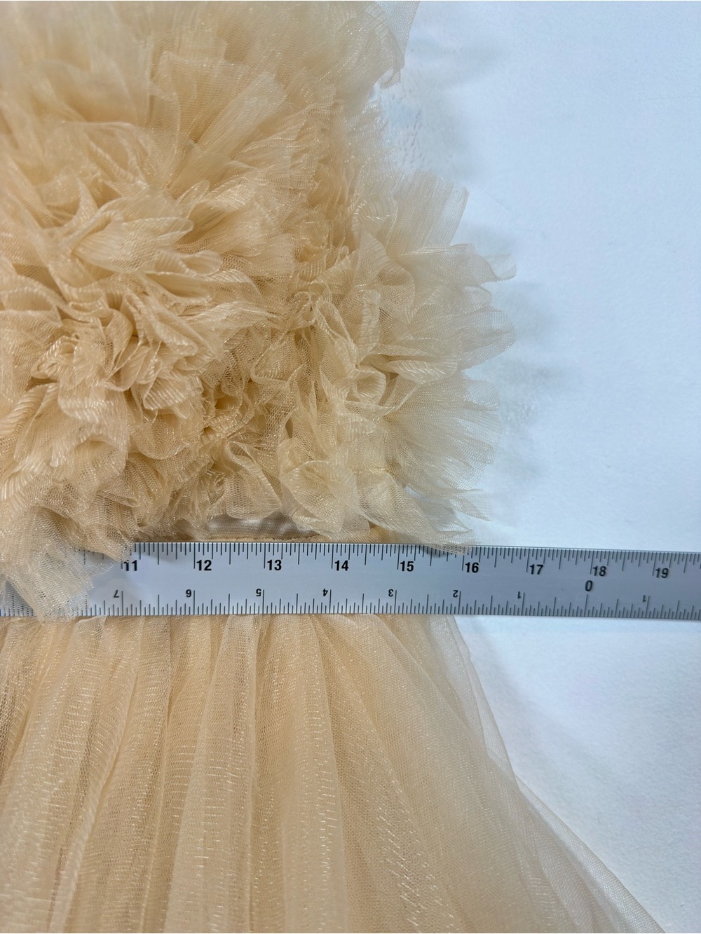 Corset Dress Babydoll Ruffle Tulle Gown Flowy Size M Blush Festival Twee - Picture 8 of 9